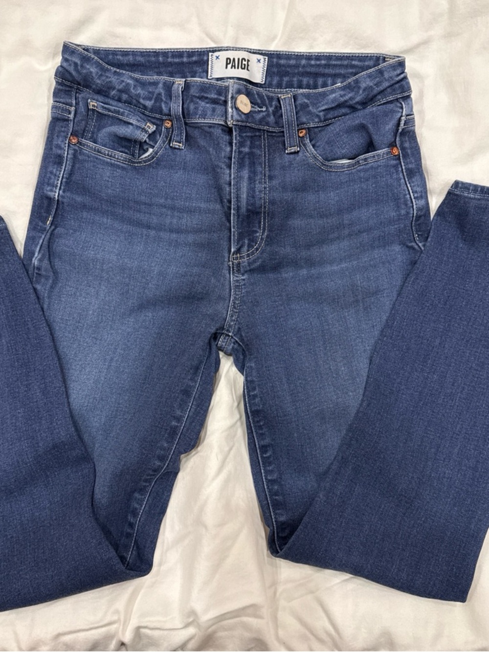 PAIGE Women's Medium Blue Skinny Jeans